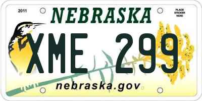 NE license plate XME299