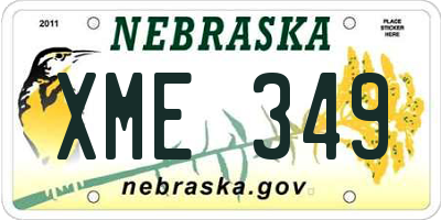 NE license plate XME349
