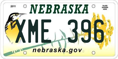 NE license plate XME396