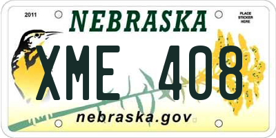 NE license plate XME408