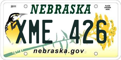 NE license plate XME426
