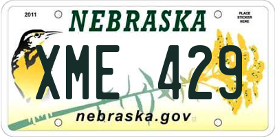 NE license plate XME429