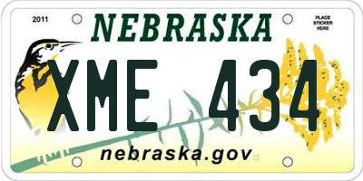 NE license plate XME434