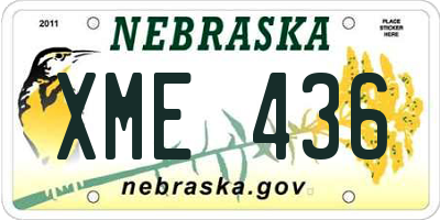 NE license plate XME436