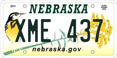 NE license plate XME437
