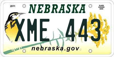 NE license plate XME443