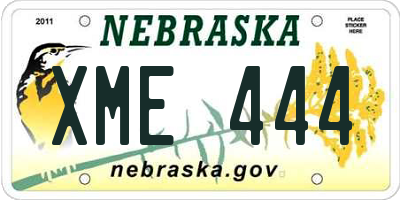 NE license plate XME444