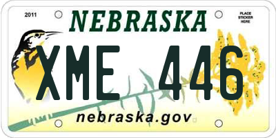 NE license plate XME446