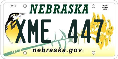 NE license plate XME447
