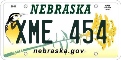 NE license plate XME454