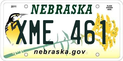 NE license plate XME461