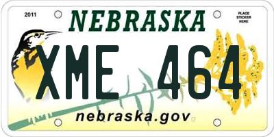 NE license plate XME464