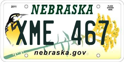 NE license plate XME467