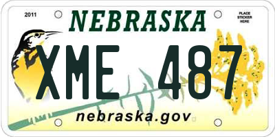 NE license plate XME487