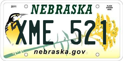 NE license plate XME521
