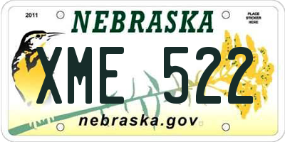 NE license plate XME522
