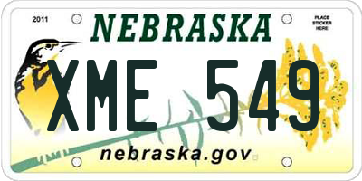 NE license plate XME549