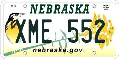 NE license plate XME552