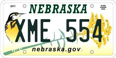 NE license plate XME554