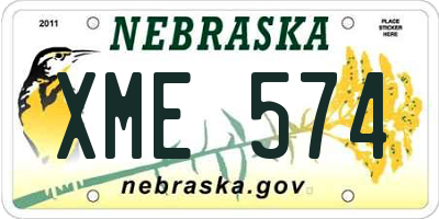 NE license plate XME574