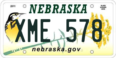 NE license plate XME578