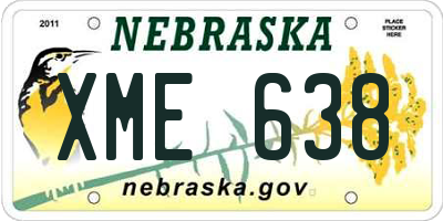 NE license plate XME638