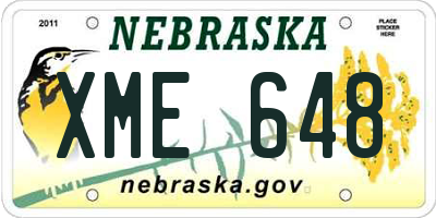 NE license plate XME648