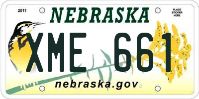 NE license plate XME661