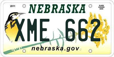NE license plate XME662