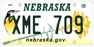NE license plate XME709
