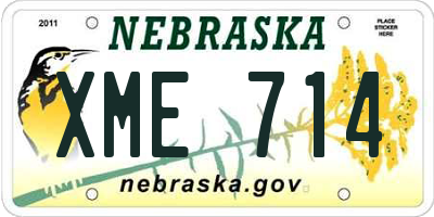 NE license plate XME714