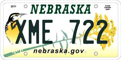 NE license plate XME722