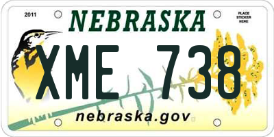 NE license plate XME738