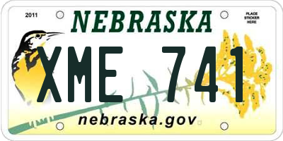 NE license plate XME741