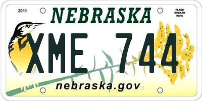 NE license plate XME744