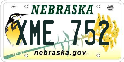NE license plate XME752
