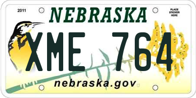NE license plate XME764