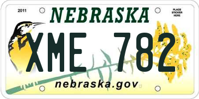 NE license plate XME782