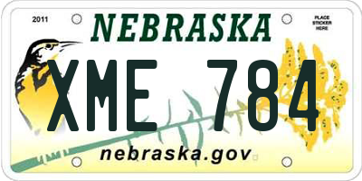 NE license plate XME784