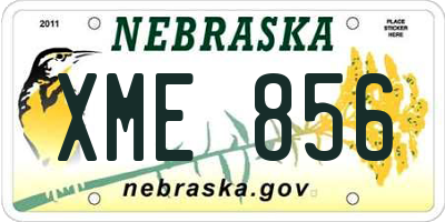 NE license plate XME856
