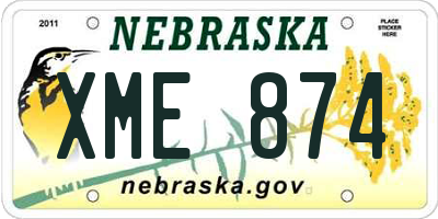 NE license plate XME874