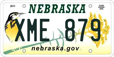 NE license plate XME879