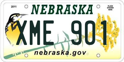 NE license plate XME901