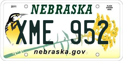 NE license plate XME952