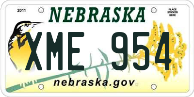 NE license plate XME954