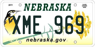 NE license plate XME969