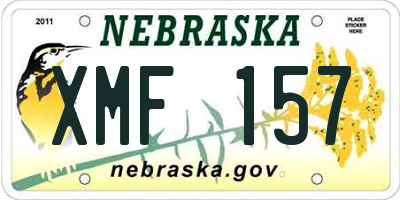 NE license plate XMF157