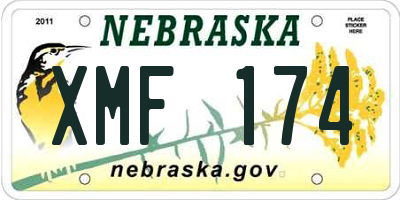 NE license plate XMF174