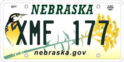 NE license plate XMF177