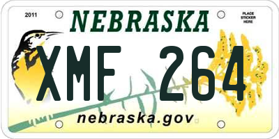 NE license plate XMF264